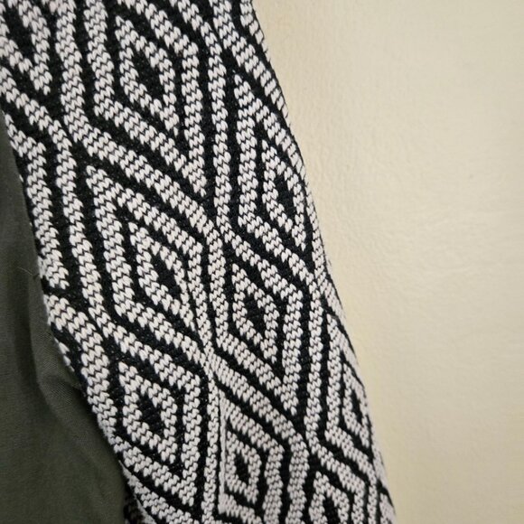 Ella Moss Minka Utility Jacket Olive Textile Sleeves Back Zip Snap Linen Size S - Picture 10 of 12